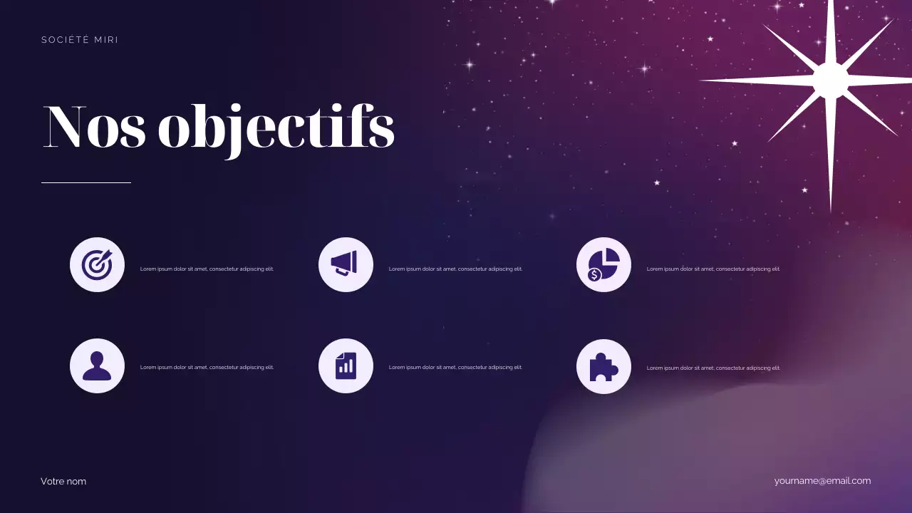 Proposition de marketing pour Purple Cosmic