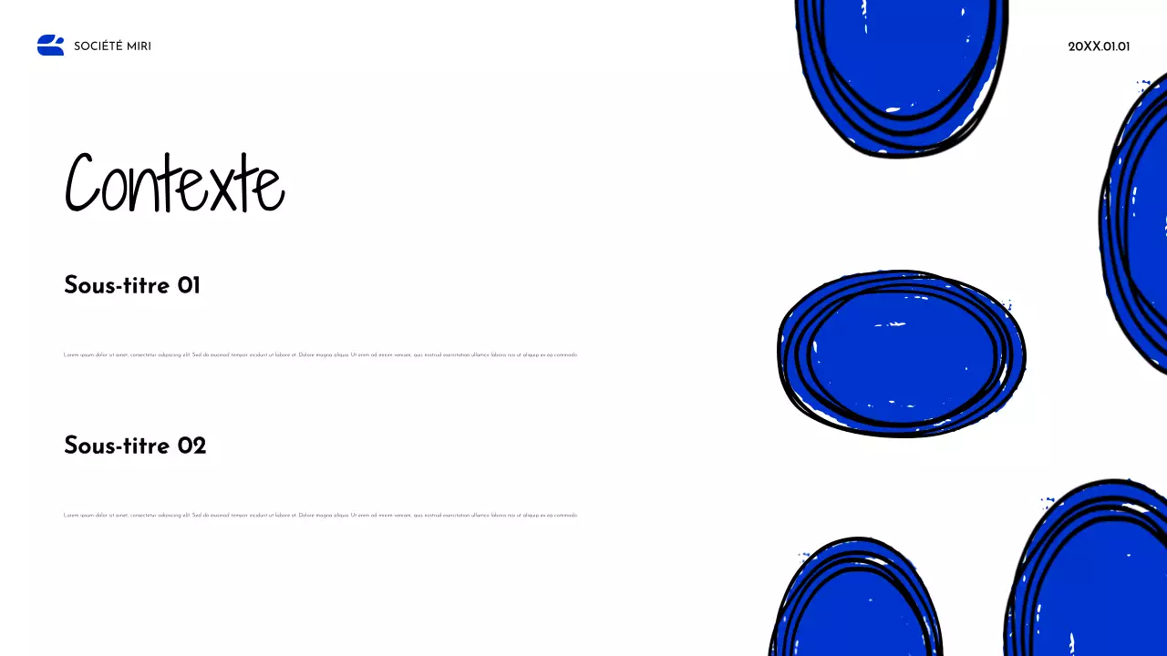 Document de stratégie pour l'abstrait bleu