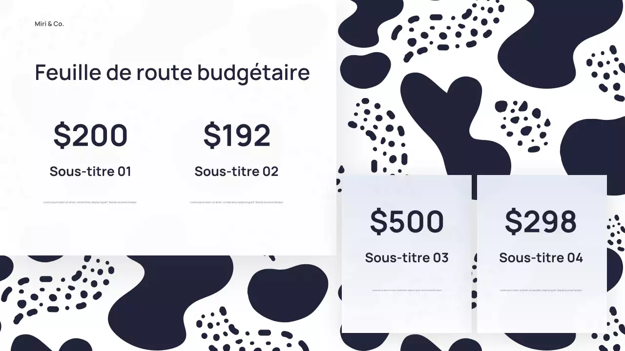 Présentation d'entreprise abstraite en noir