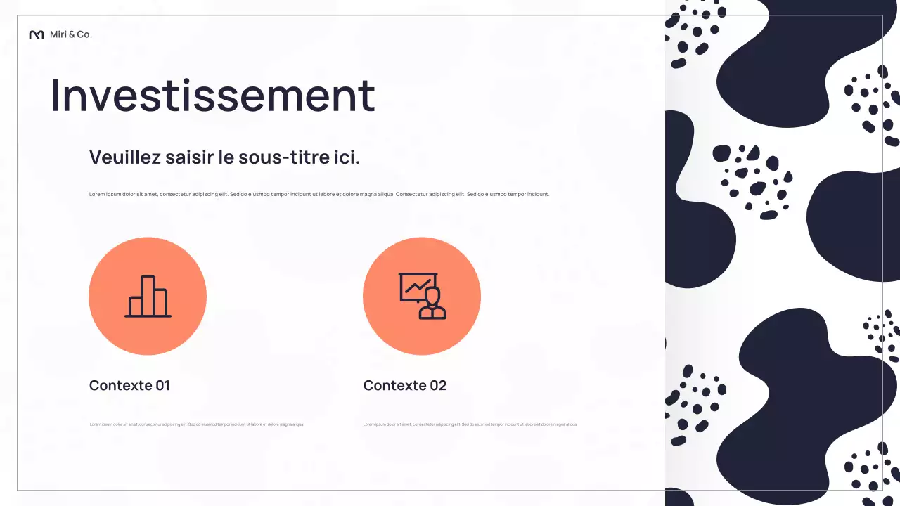 Présentation d'entreprise abstraite en noir
