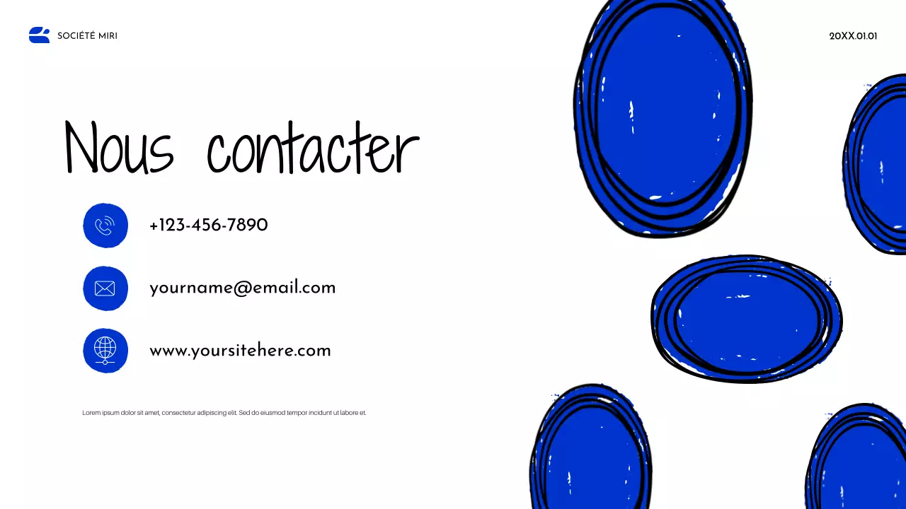 Document de stratégie pour l'abstrait bleu