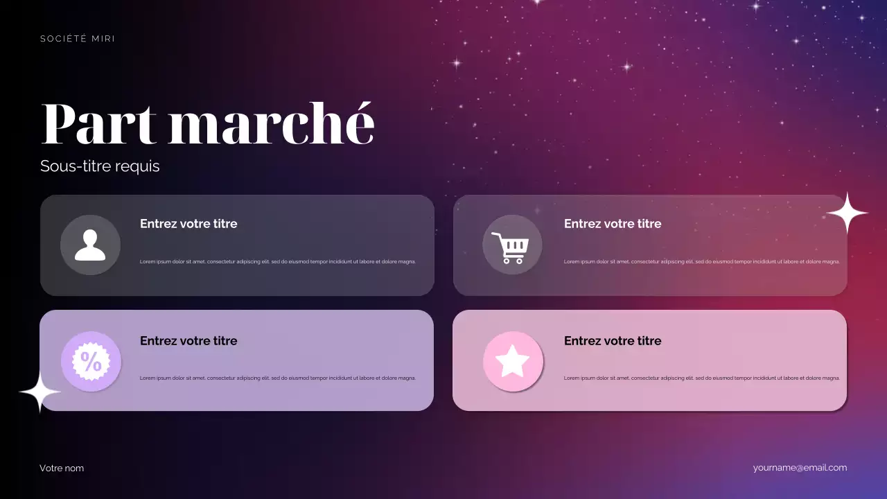 Proposition de marketing pour Purple Cosmic