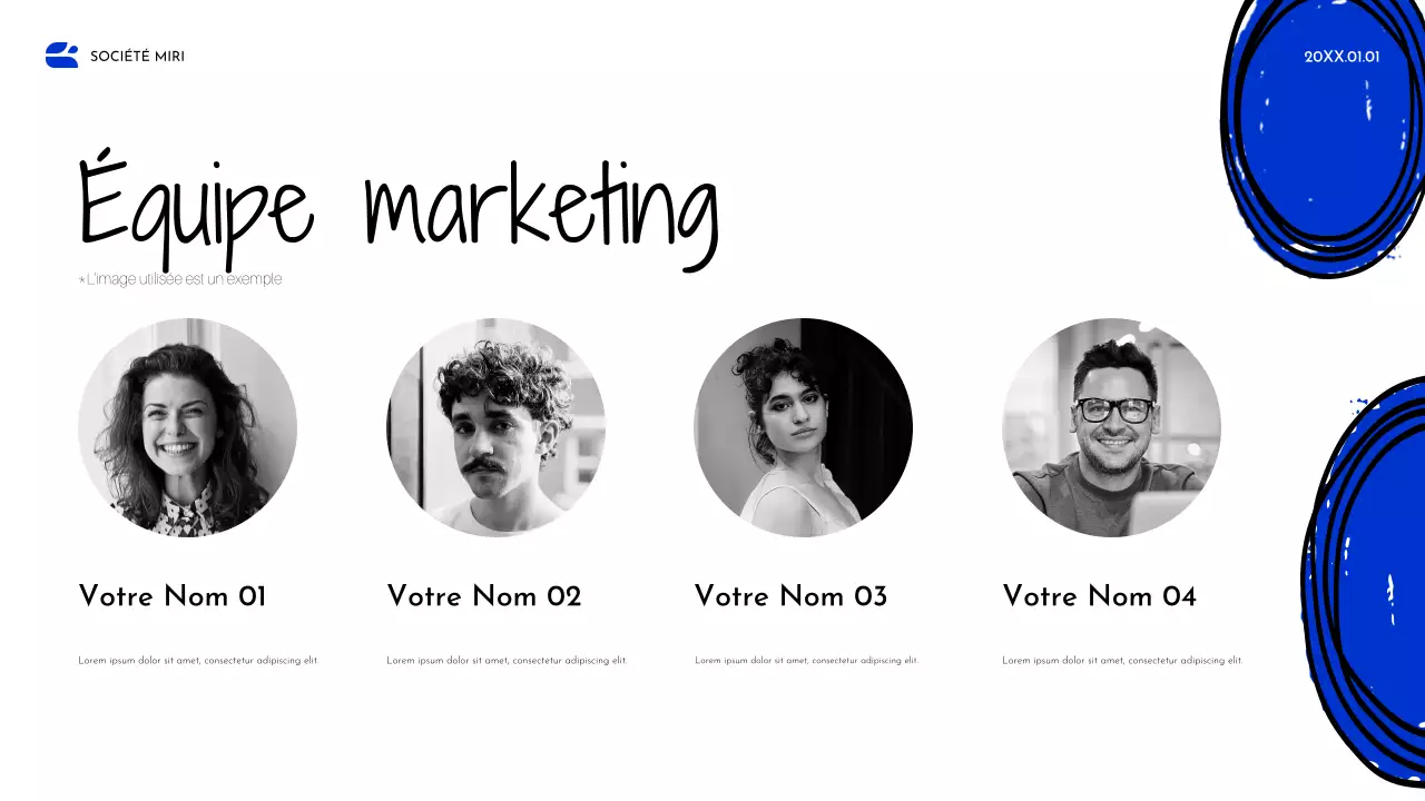 Document de stratégie pour l'abstrait bleu