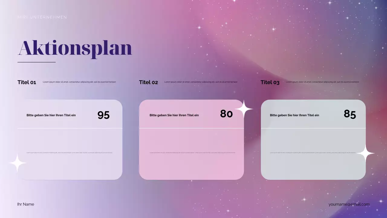 Lila kosmischer Marketing-Vorschlag