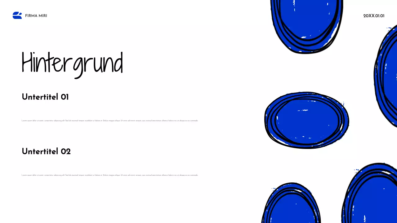 Blue Abstract Strategie Dokument