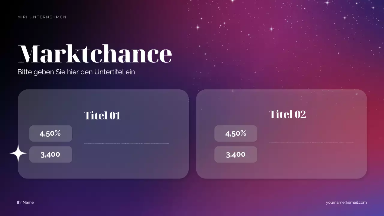 Lila kosmischer Marketing-Vorschlag
