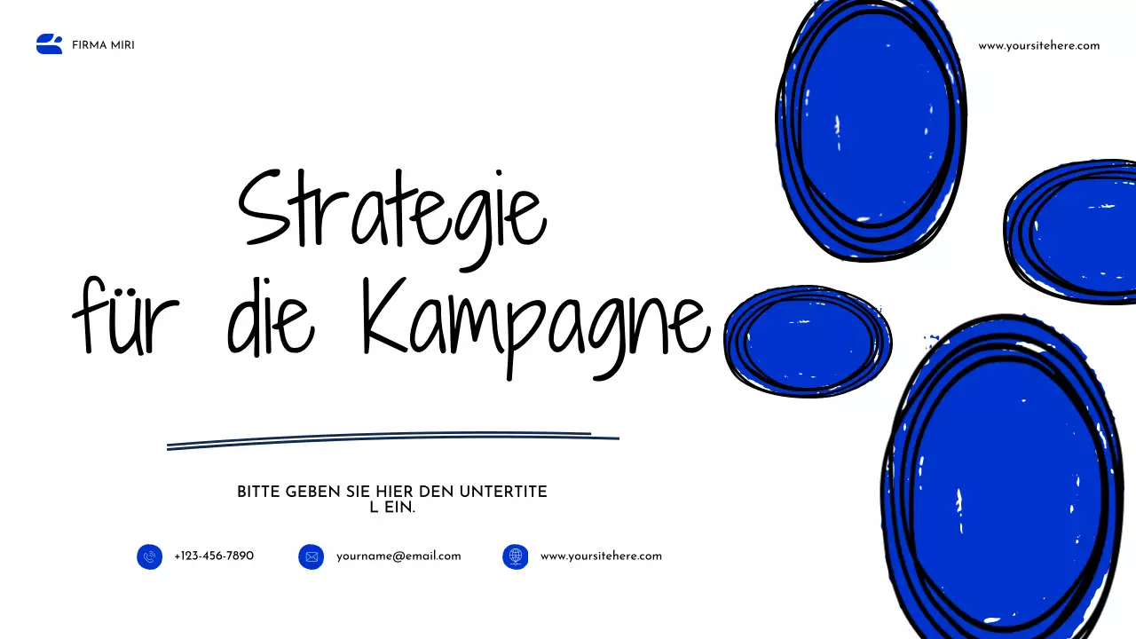 Blue Abstract Strategie Dokument