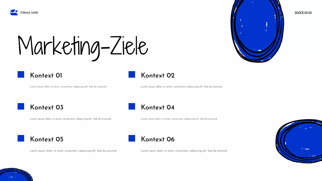 Blue Abstract Strategie Dokument