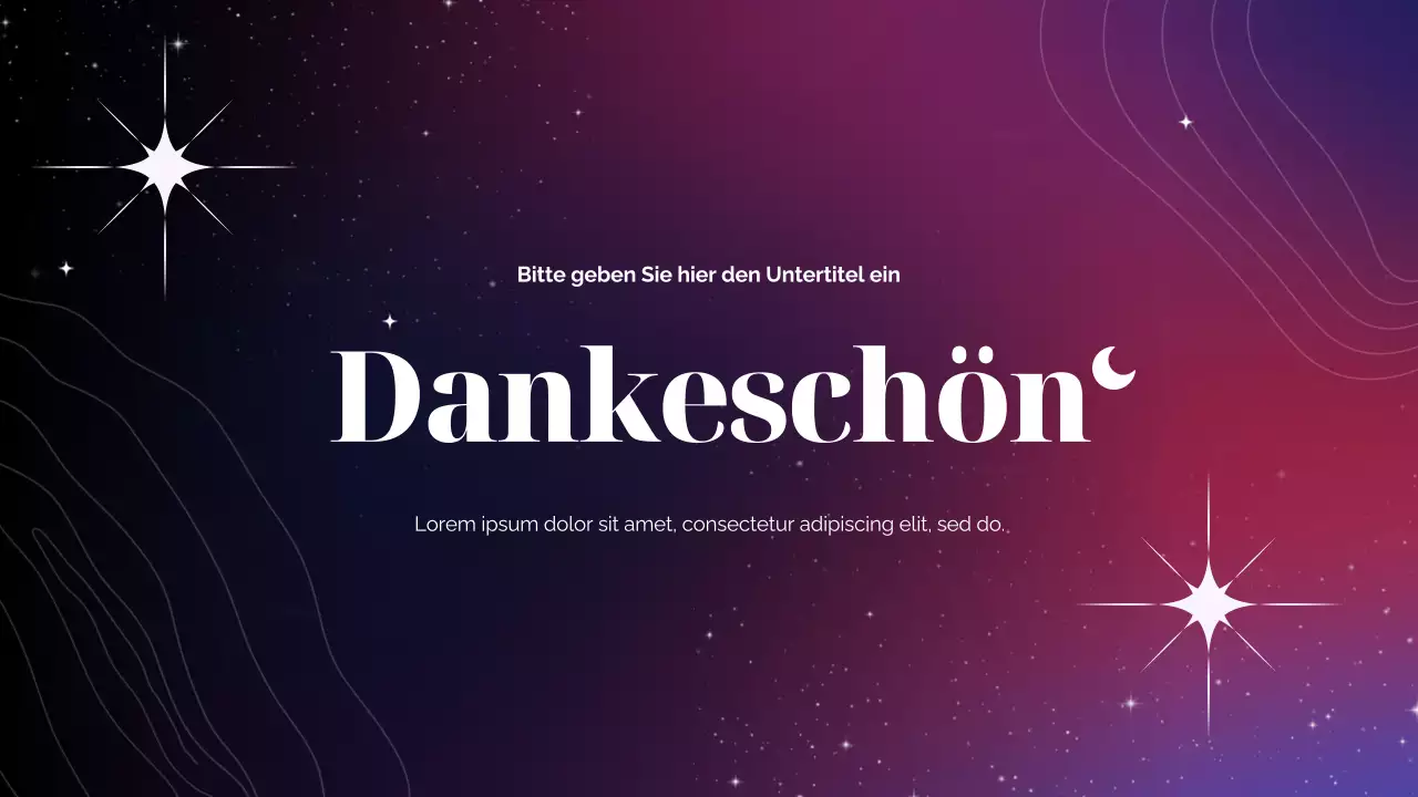 Lila kosmischer Marketing-Vorschlag