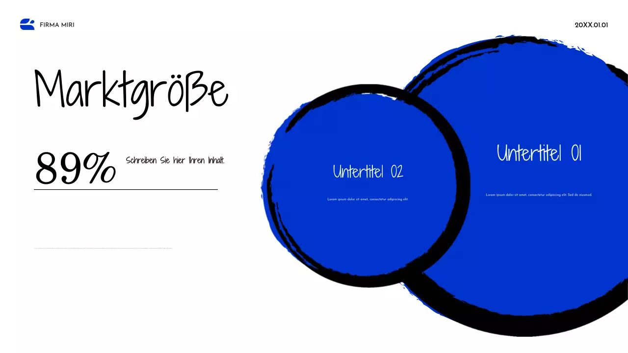 Blue Abstract Strategie Dokument