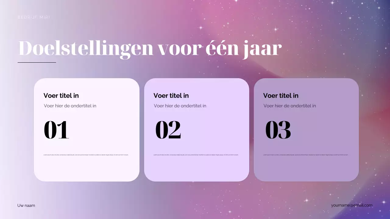 Purple Cosmic Marketingvoorstel