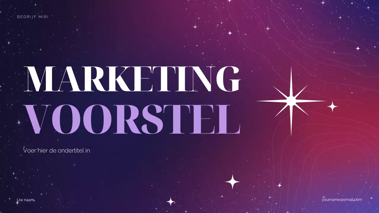 Purple Cosmic Marketingvoorstel