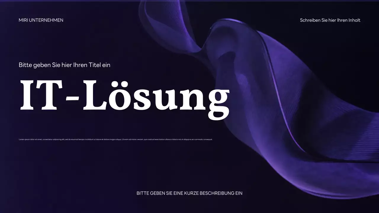 Lila Moderne IT Förderung