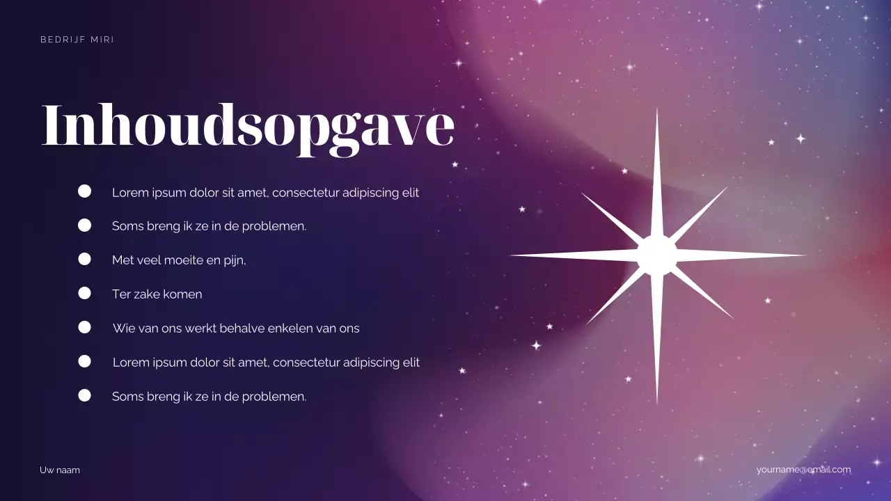 Purple Cosmic Marketingvoorstel