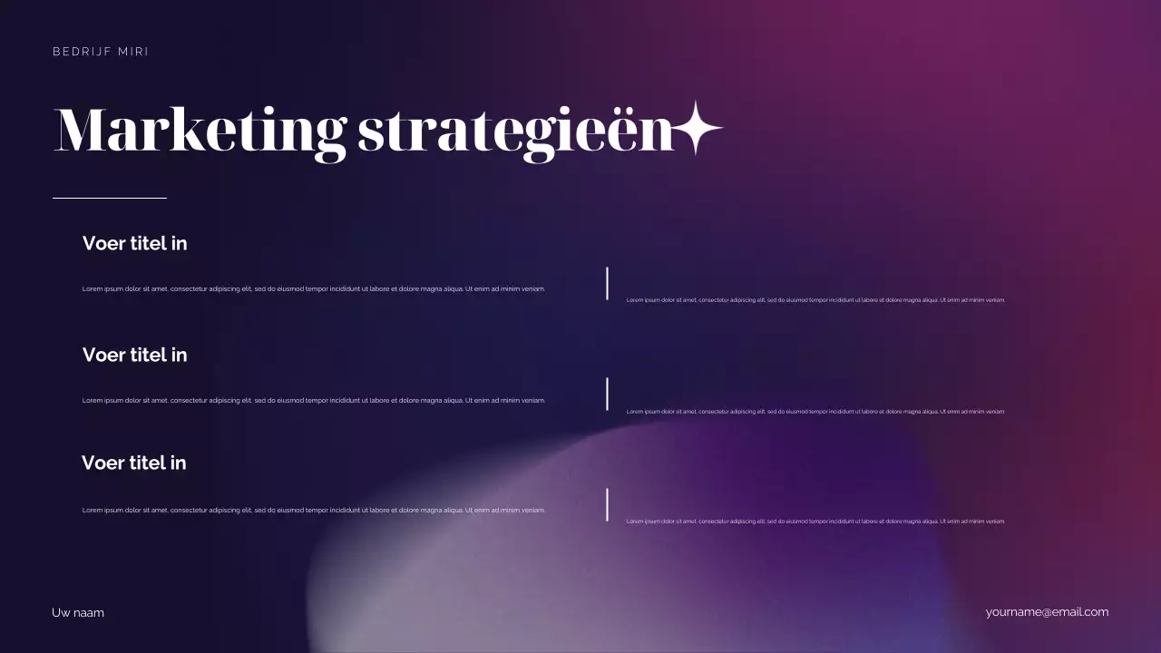 Purple Cosmic Marketingvoorstel