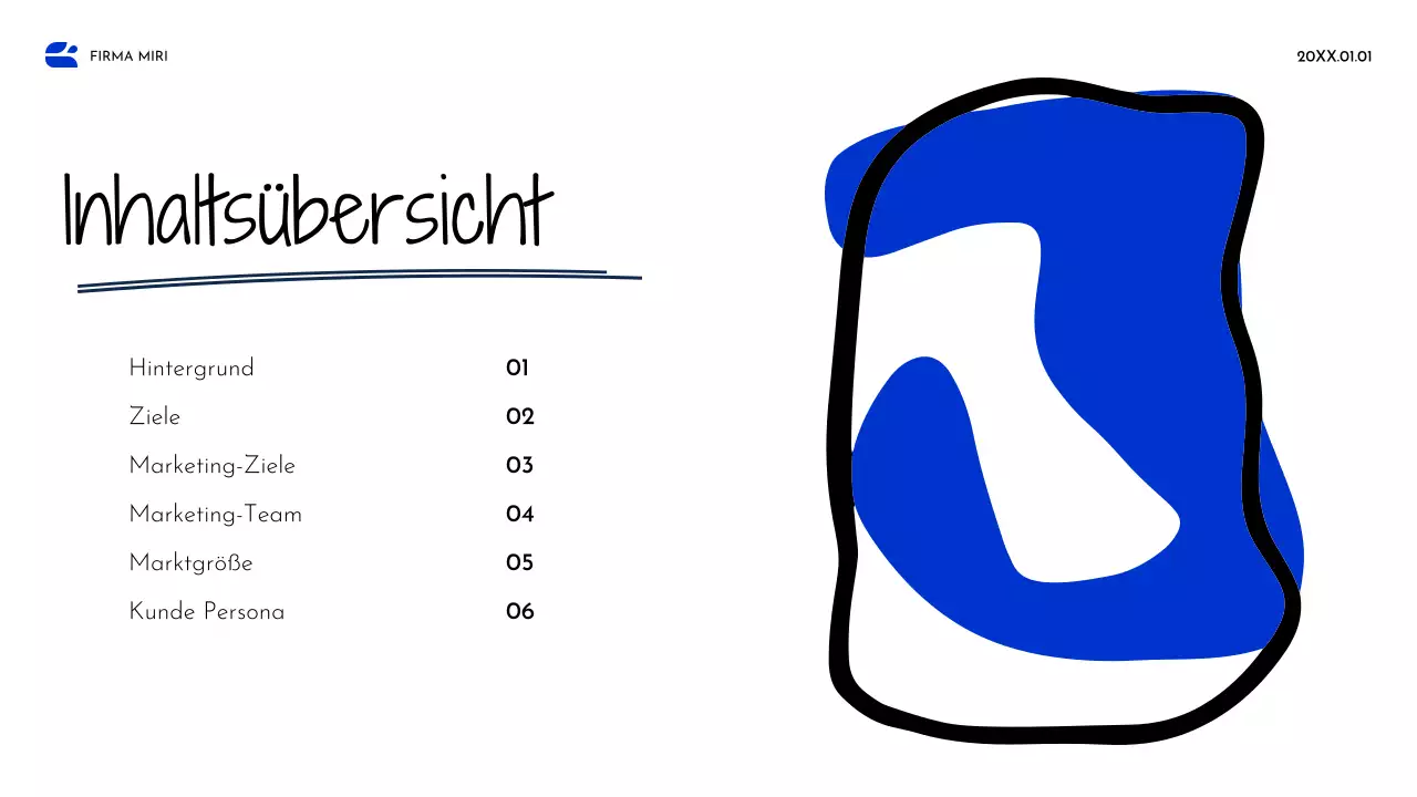 Blue Abstract Strategie Dokument