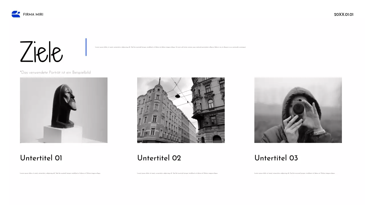 Blue Abstract Strategie Dokument