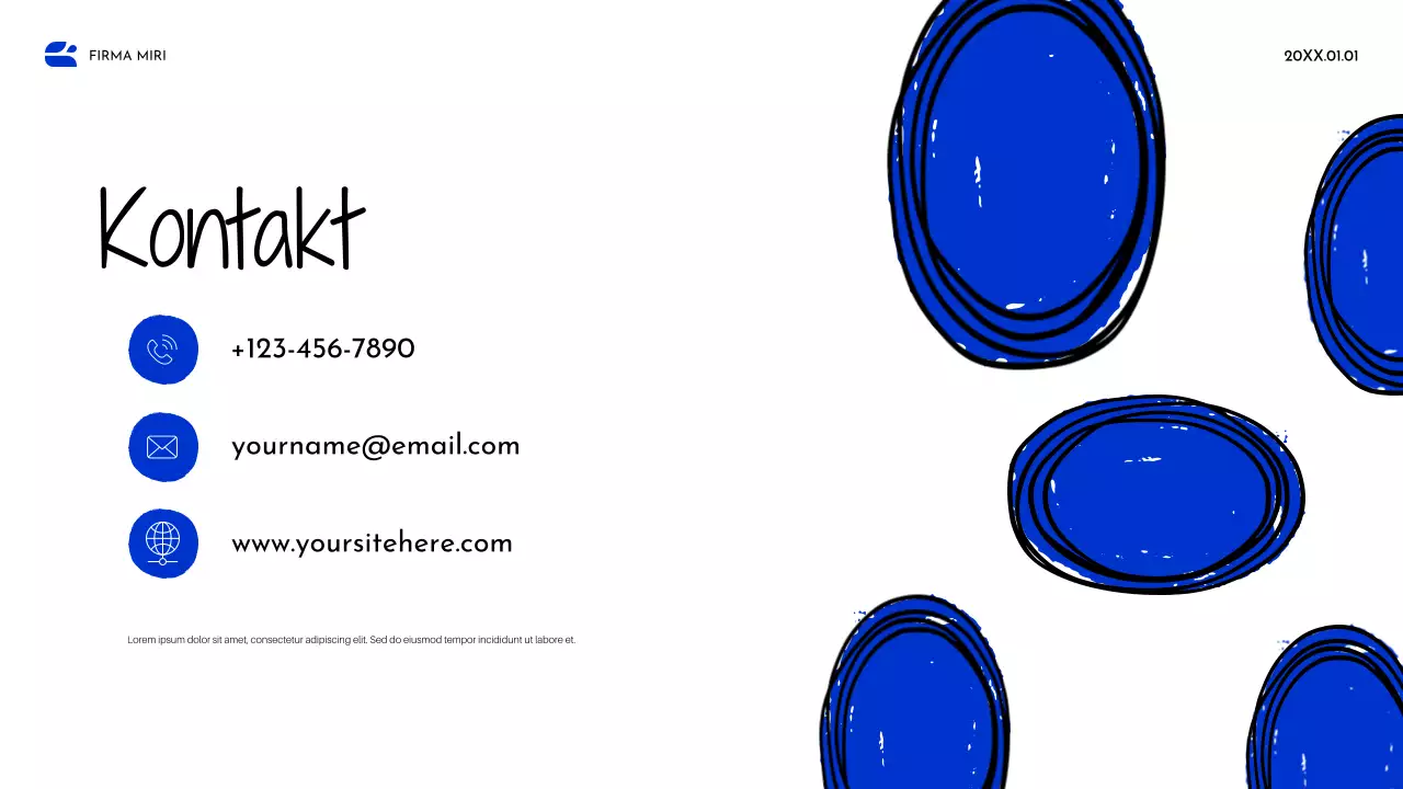 Blue Abstract Strategie Dokument