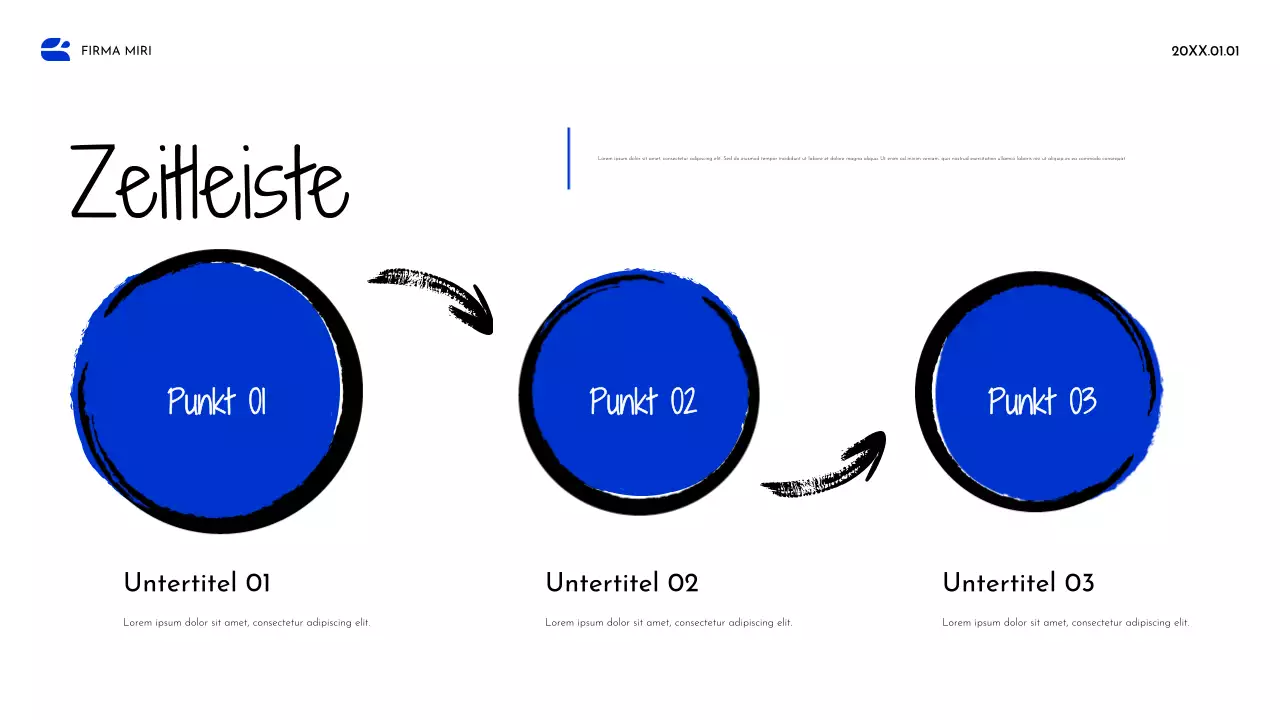 Blue Abstract Strategie Dokument