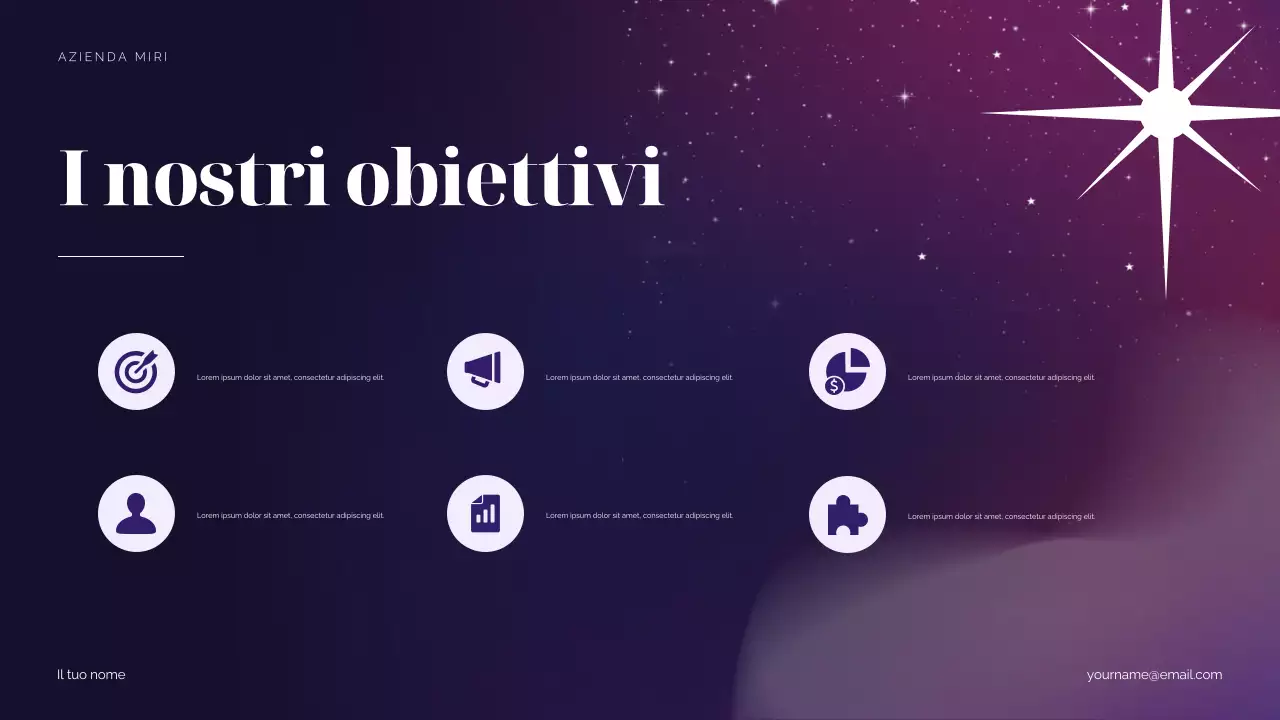 Proposta di marketing di Purple Cosmic