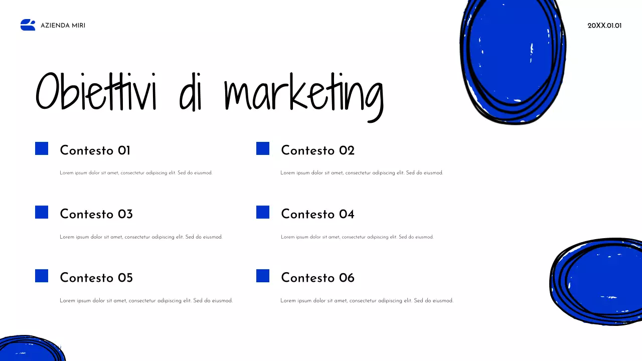 Documento strategico Blue Abstract