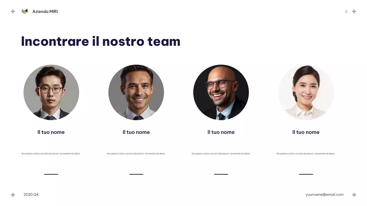 Presentazione del bilancio Blue Modern