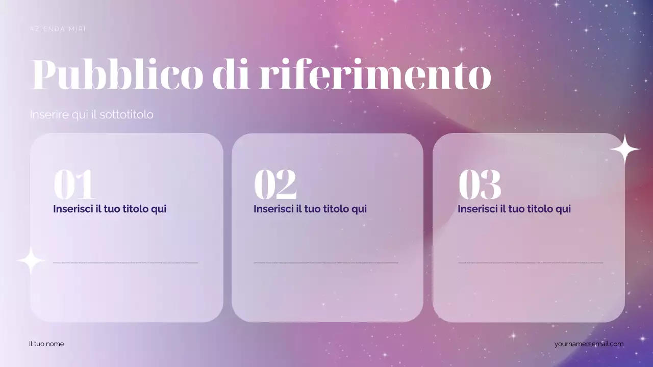 Proposta di marketing di Purple Cosmic