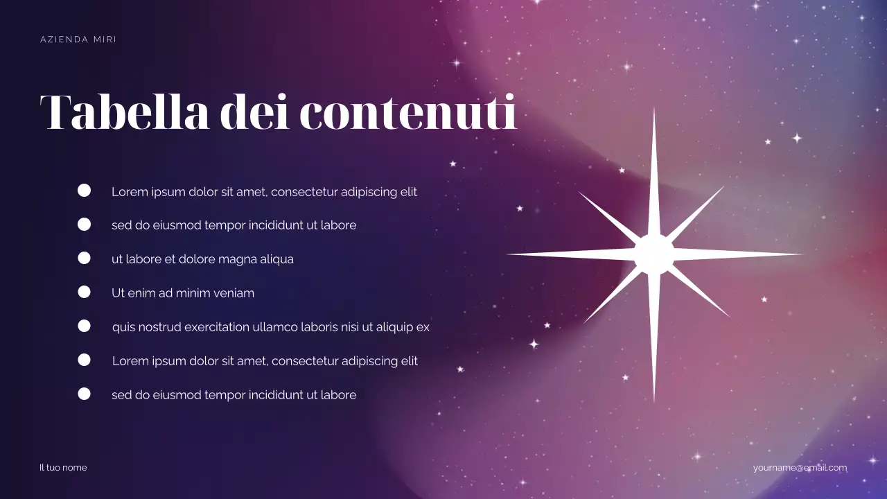 Proposta di marketing di Purple Cosmic