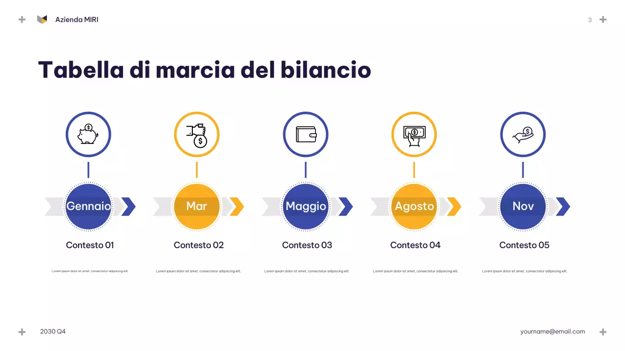 Presentazione del bilancio Blue Modern