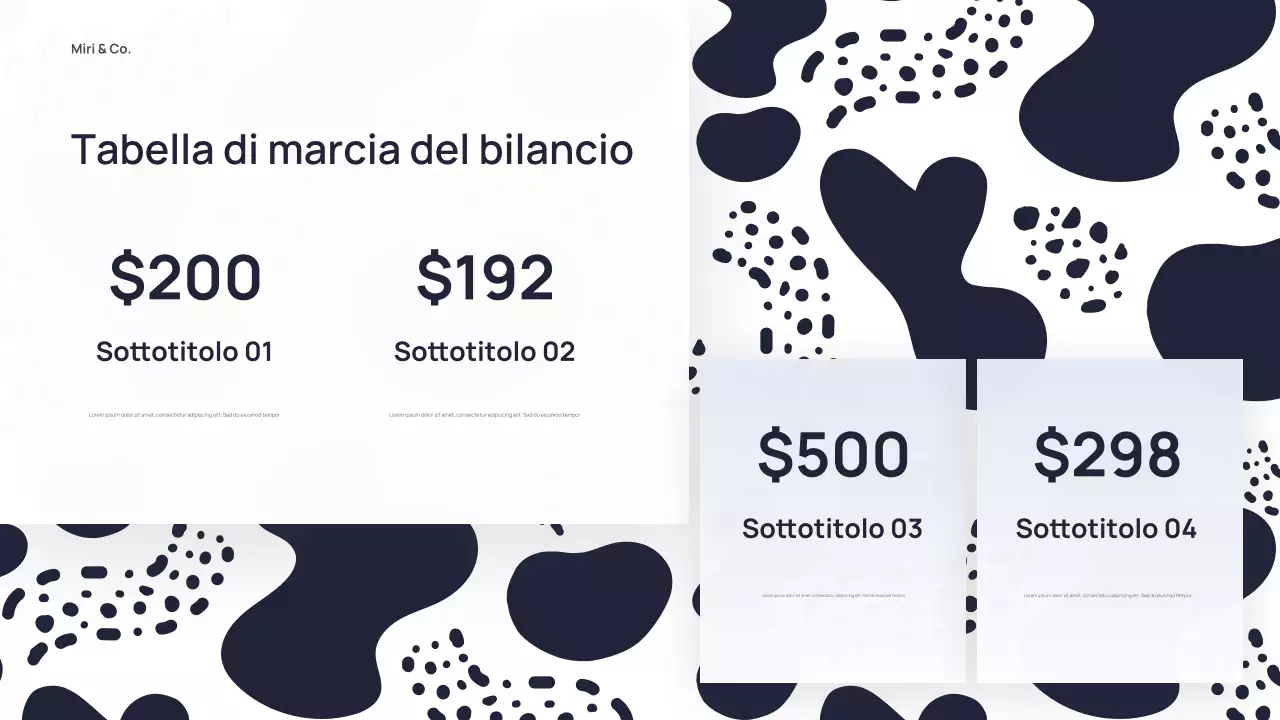 Presentazione aziendale astratta nera