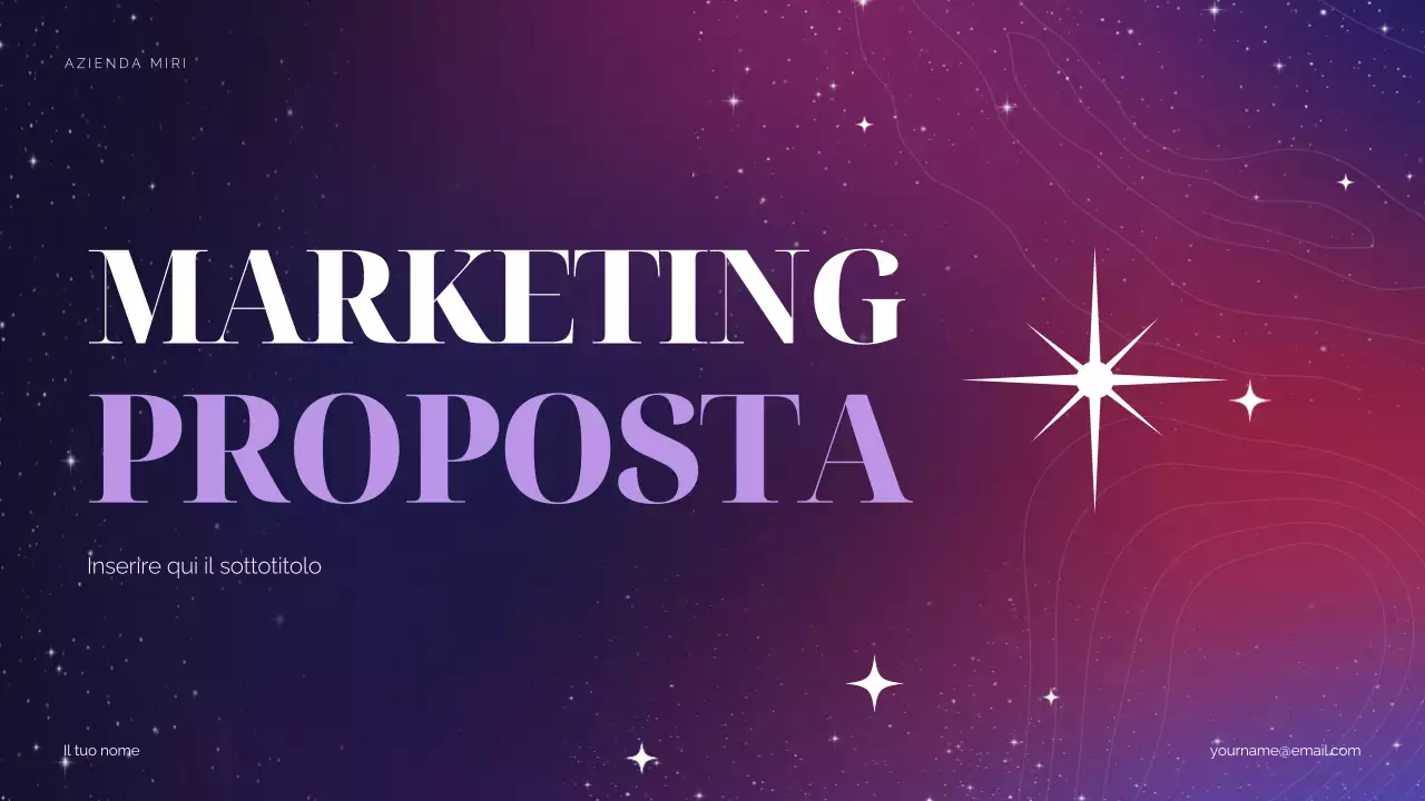 Proposta di marketing di Purple Cosmic