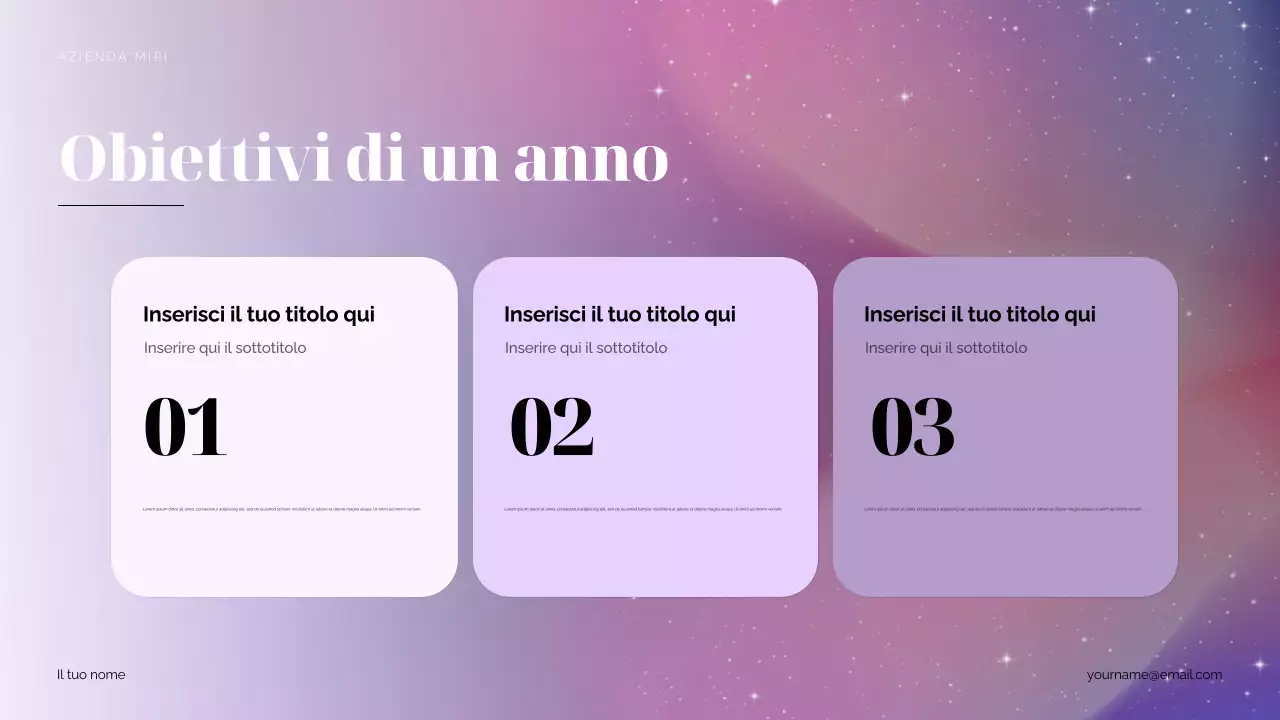 Proposta di marketing di Purple Cosmic