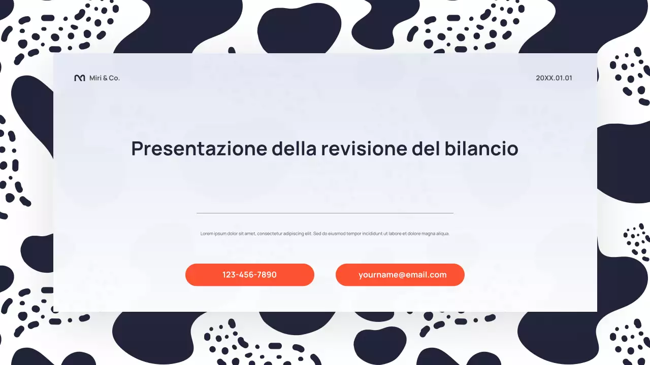 Presentazione aziendale astratta nera