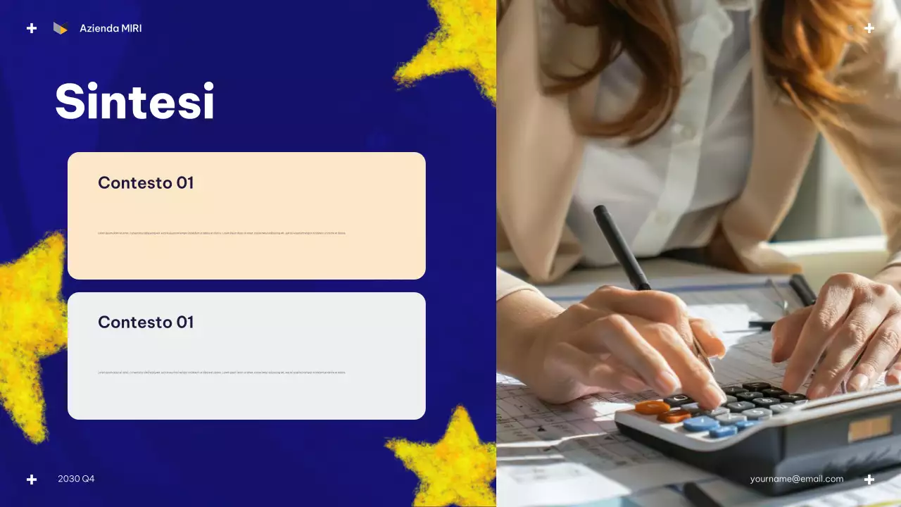 Presentazione del bilancio Blue Modern