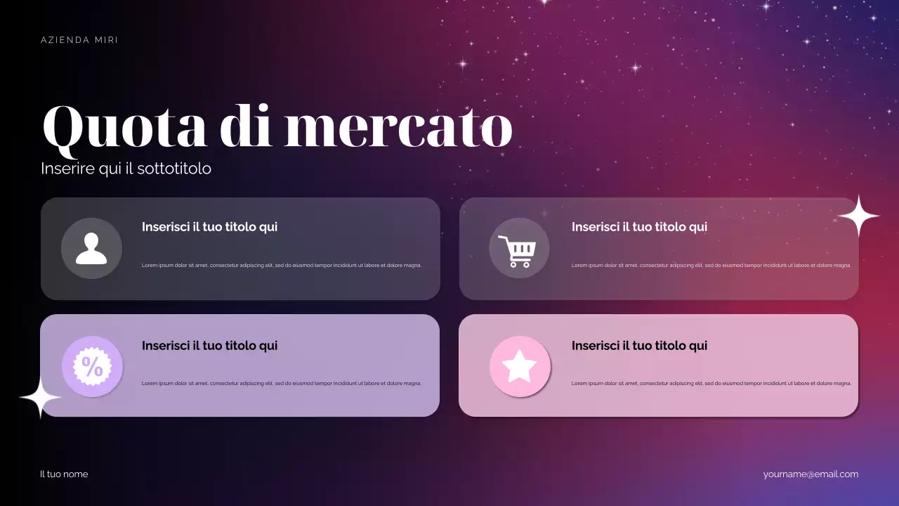Proposta di marketing di Purple Cosmic