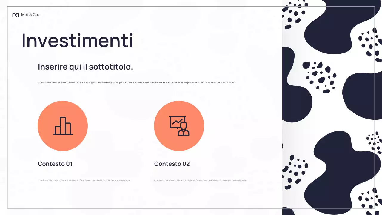 Presentazione aziendale astratta nera