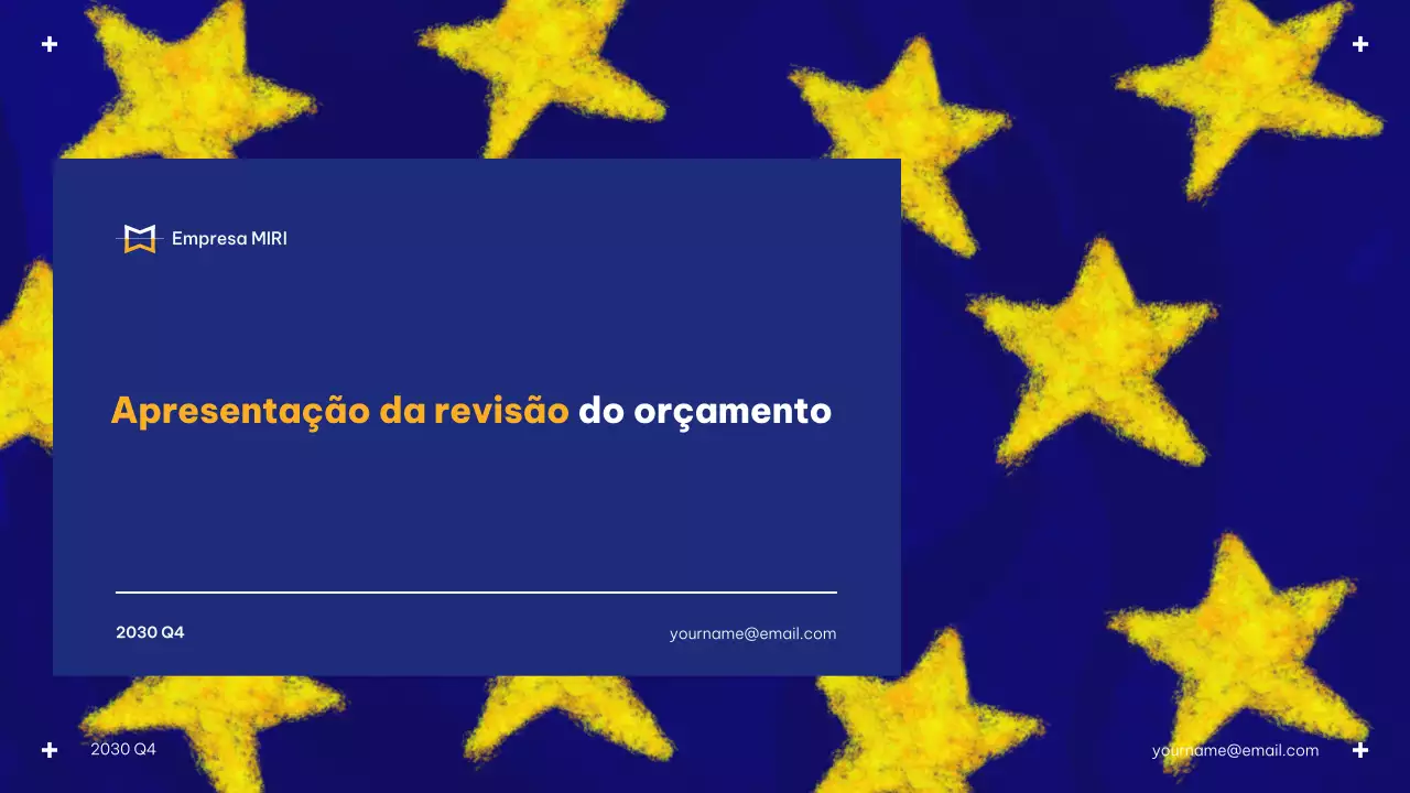 Apresentação do orçamento da Blue Modern