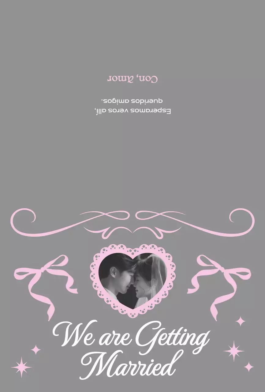 Invitación de boda elegante en gris