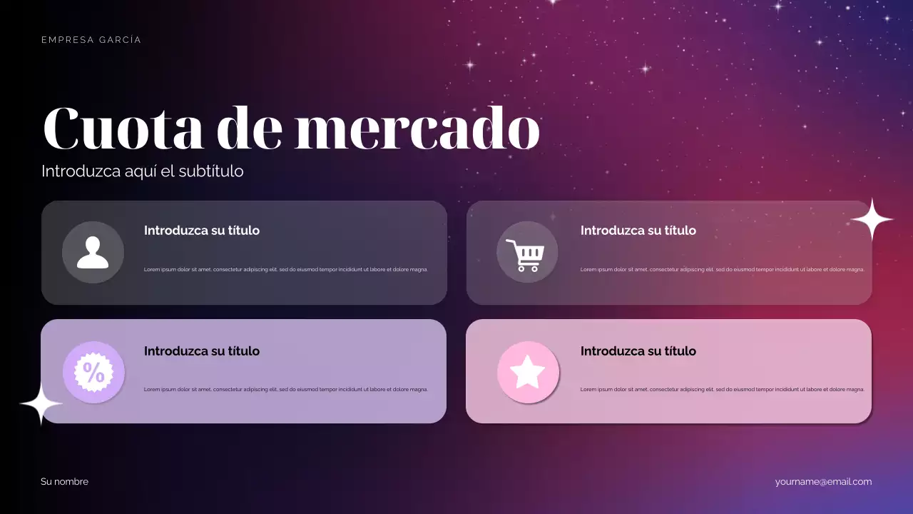 Propuesta de marketing de Purple Cosmic
