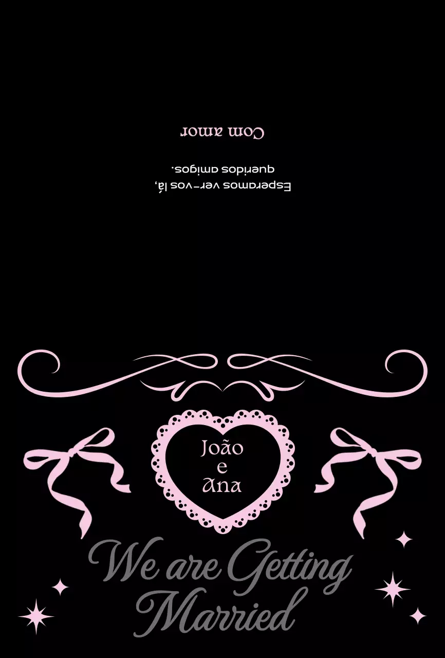 Convite de casamento elegante cor-de-rosa