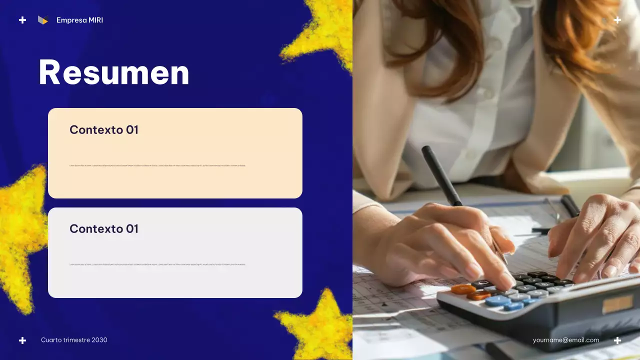 Presentación del presupuesto Blue Modern