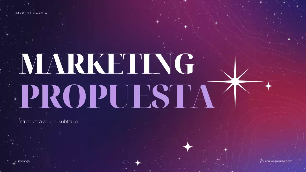 Propuesta de marketing de Purple Cosmic