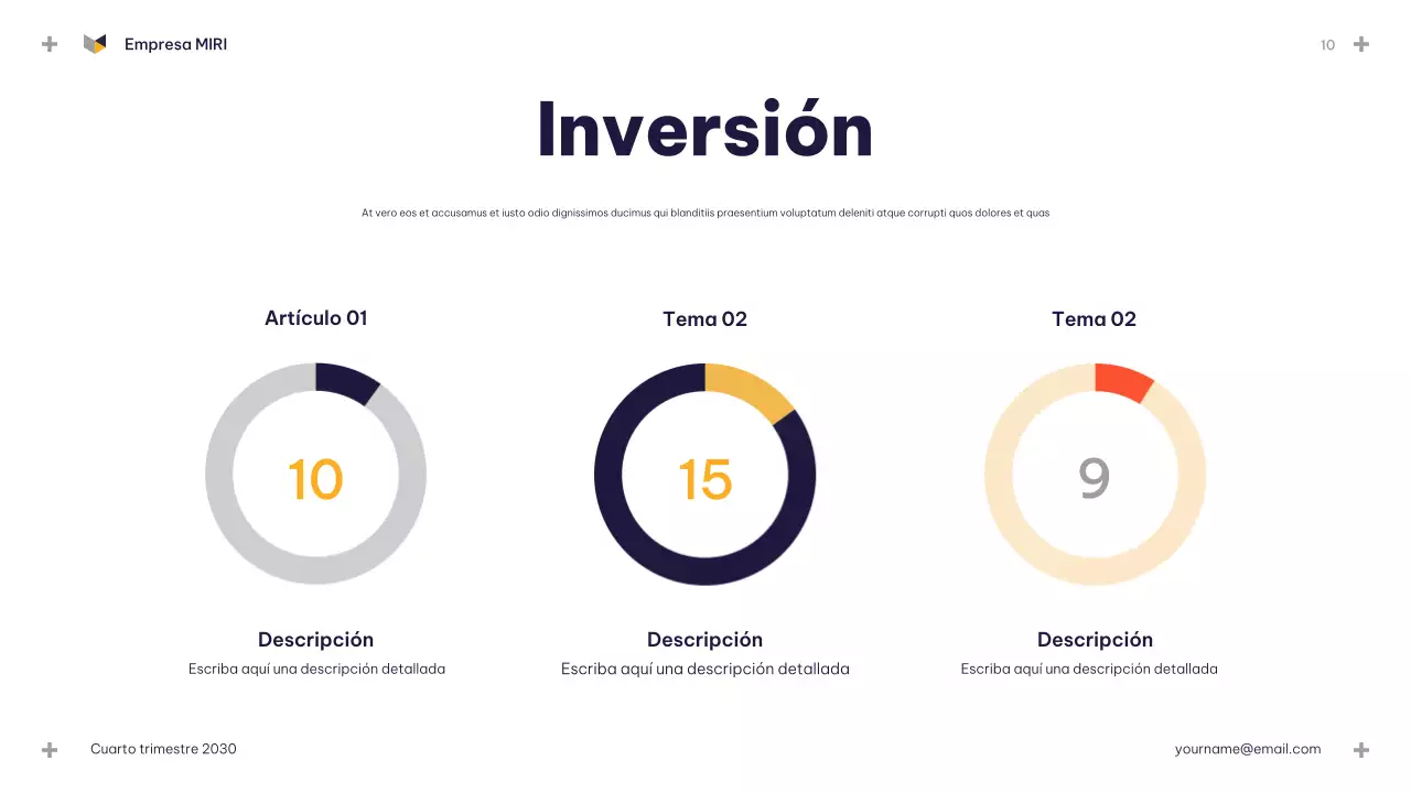 Presentación del presupuesto Blue Modern