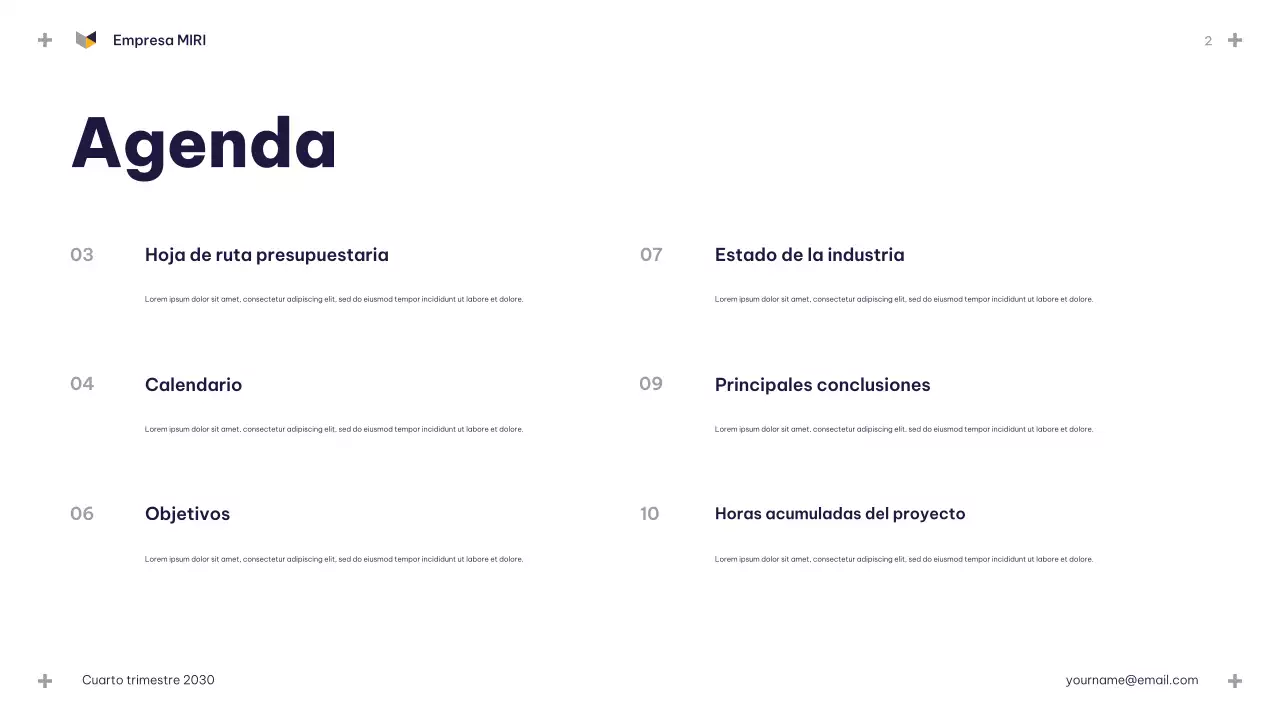 Presentación del presupuesto Blue Modern