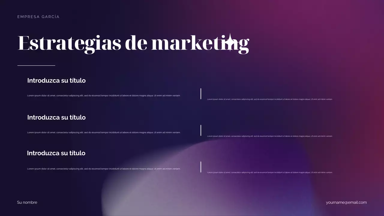 Propuesta de marketing de Purple Cosmic