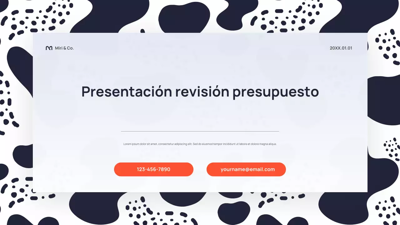 Presentación comercial abstracta en negro