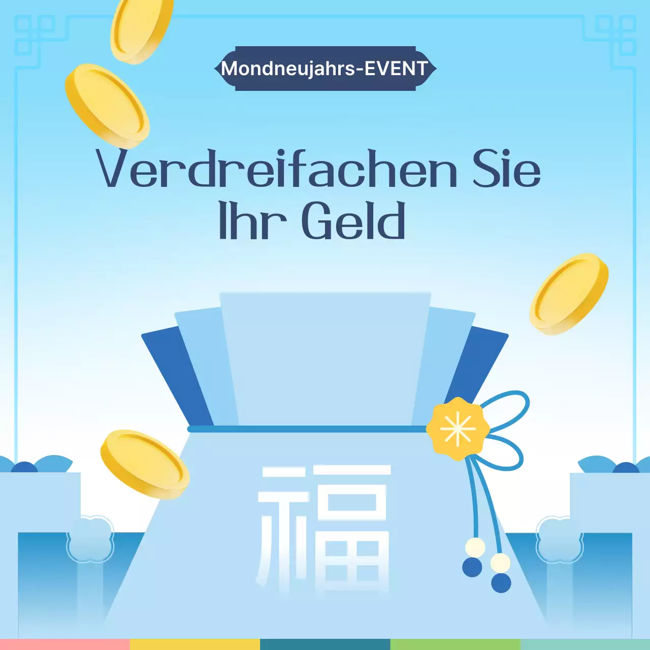 Hellblau Koreanisches Mondneujahrsfest