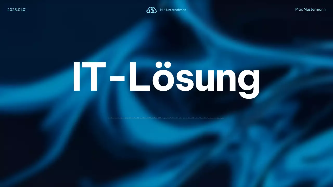Blue Modern IT Ankündigung