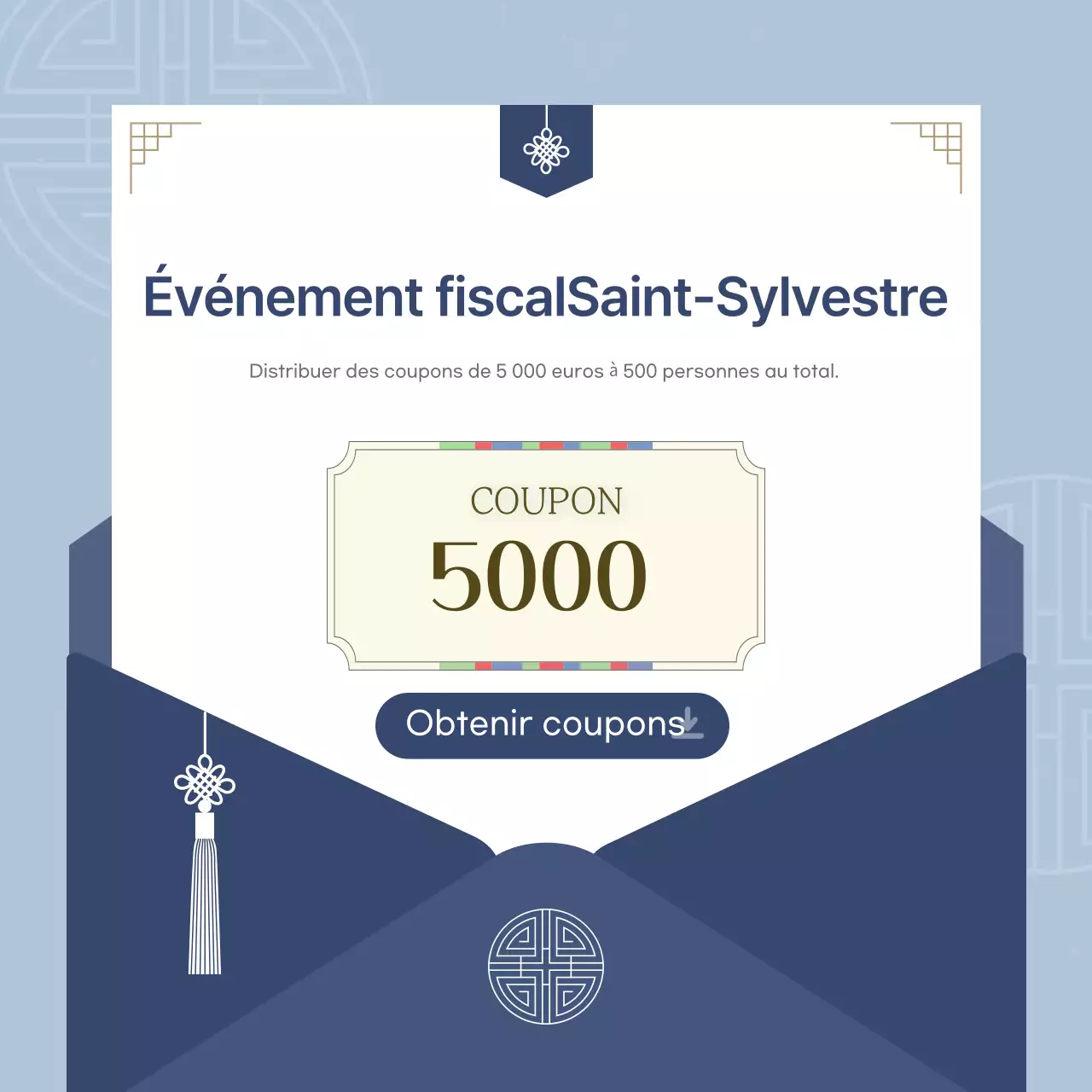 Événements traditionnels du Nouvel An en bleu clair