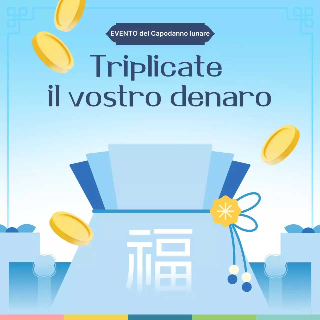 Evento del Capodanno lunare coreano di colore azzurro